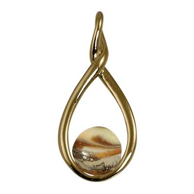 Topaz Infinity Cremation Ash Pendant